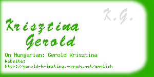 krisztina gerold business card